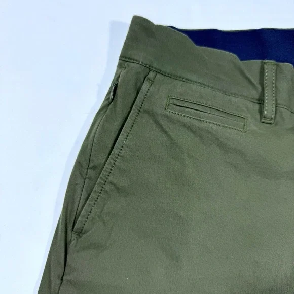 J Crew Tech Pants Mens 29x32 Green Preppy Chino 484 Slim Fit Performance Casual - Picture 7 of 10